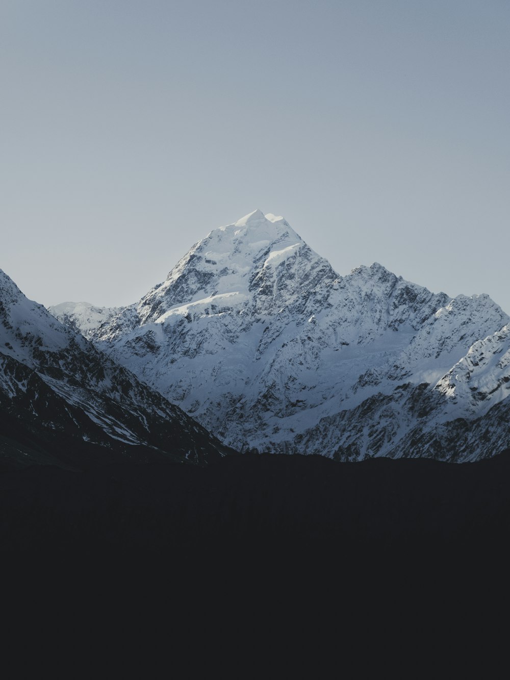 mountain covered with snow