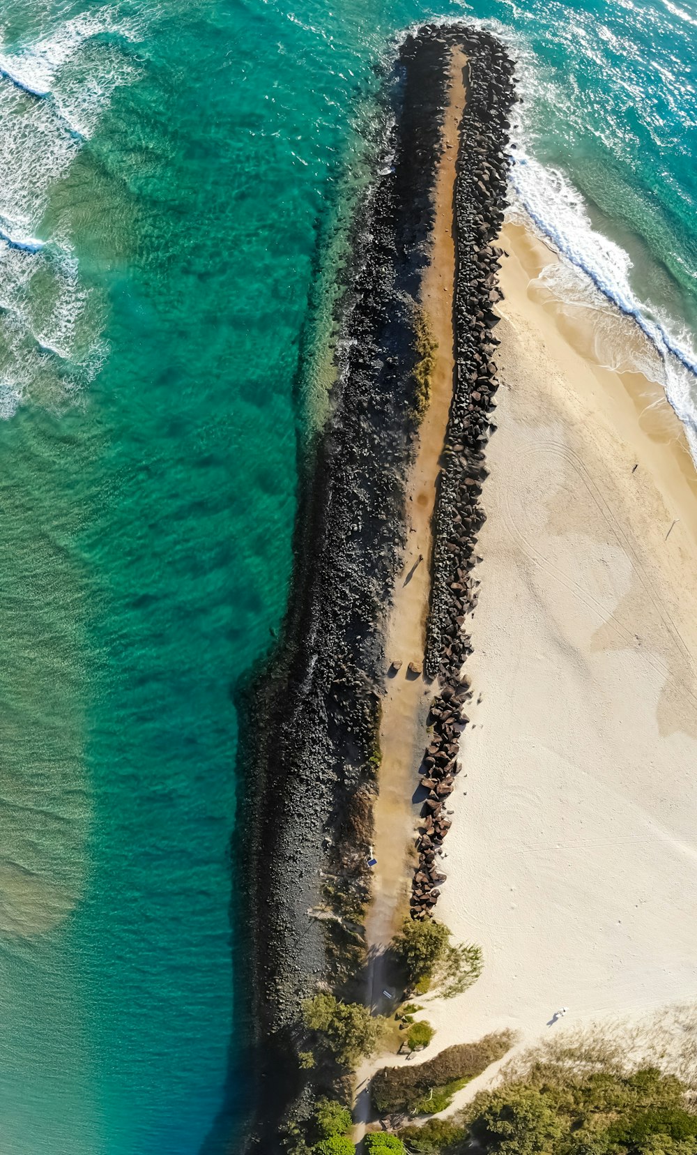 birds eye photography of island