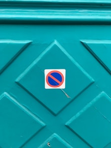 white and blue sticker