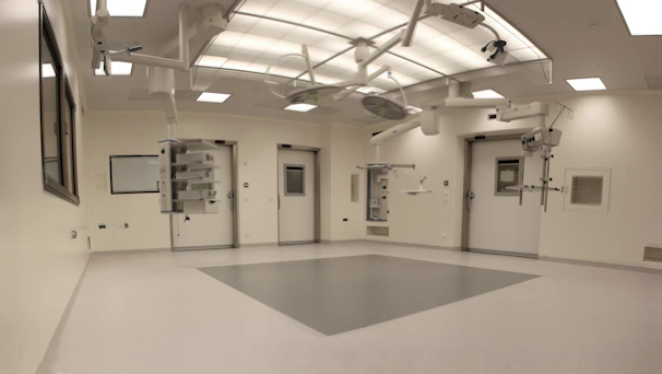 State-of-the-art operating room equipped with advanced medical technology