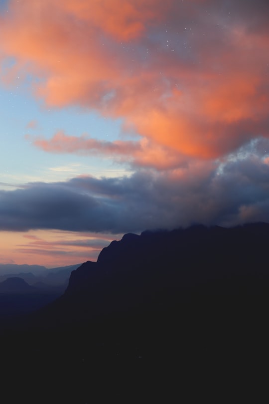 silhouette of mountain under clouds in Rattlesnake Ridge United States
