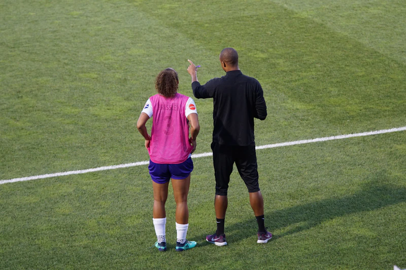 Coach giving a private lesson