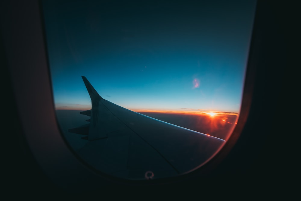 aircraft wingtip photography during golden hour