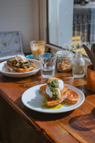 round white ceramic plate and bowl