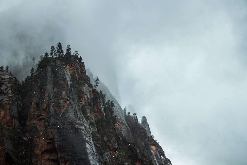 fog covered mountain