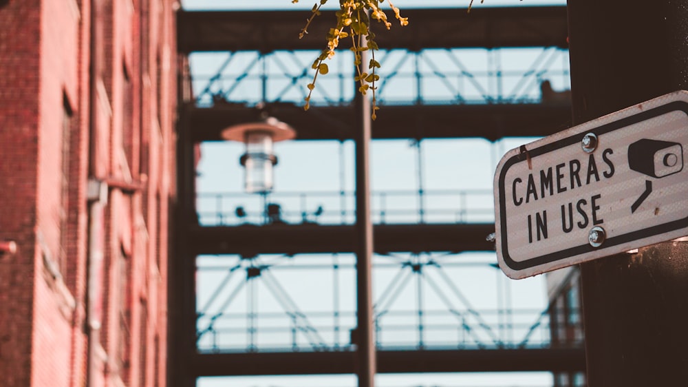 cameras in use signage