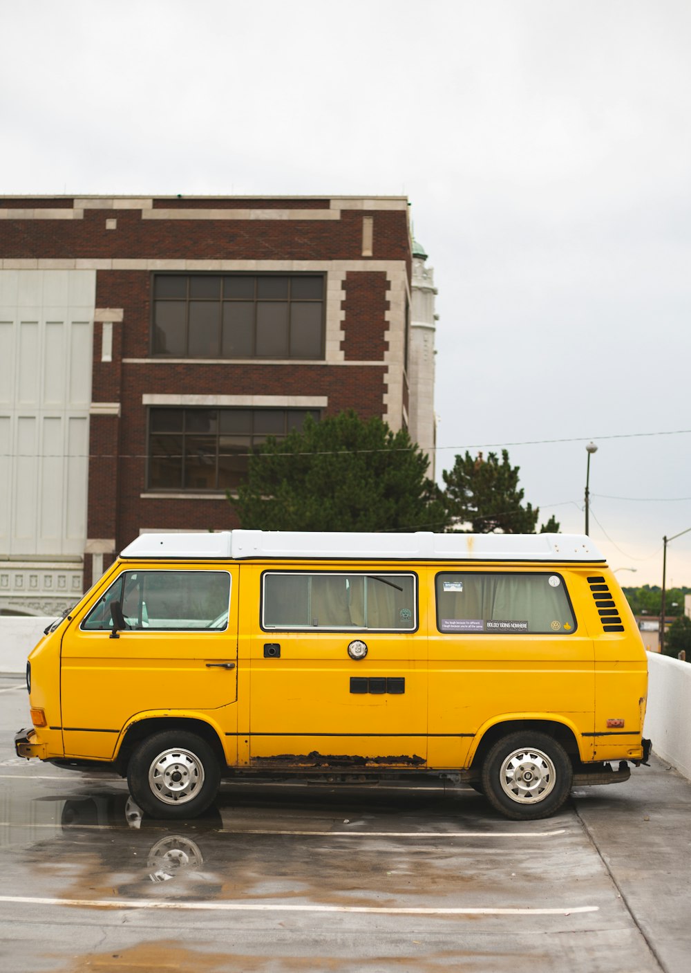 yellow van