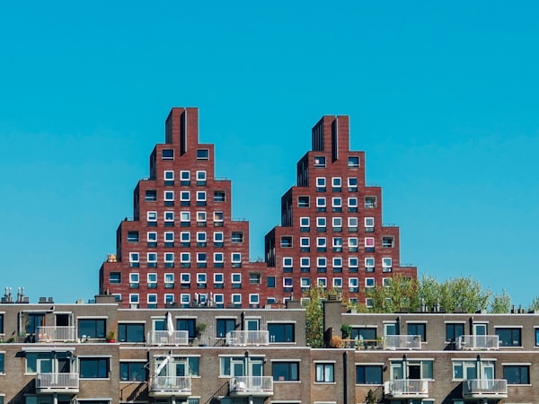 Modern apartment facade