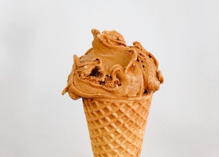 cone of mocha ice cream