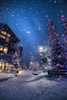 christmas village wallpaper