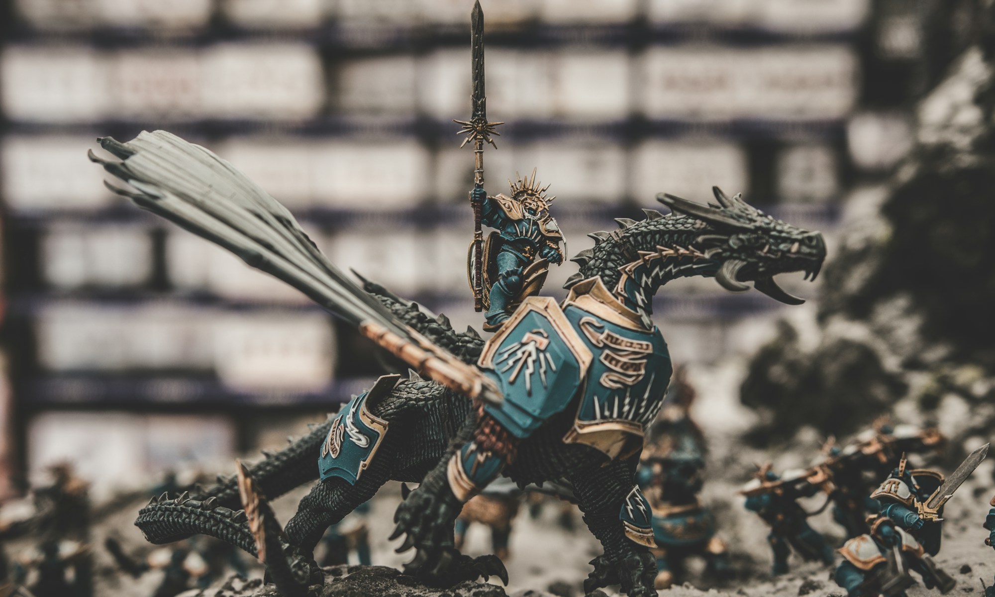 Algorismus. photo of knight riding dragon action figure