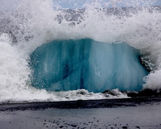 landscape photo of water splash