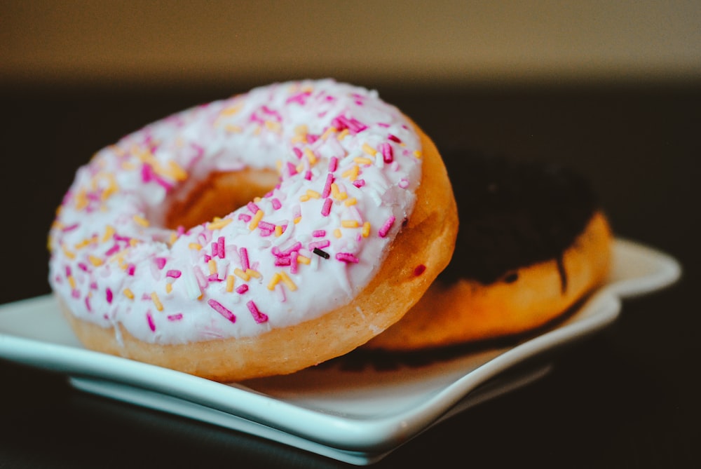 baked doughnuts with sprinklers