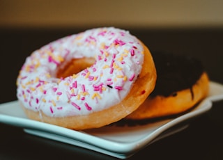 baked doughnuts with sprinklers