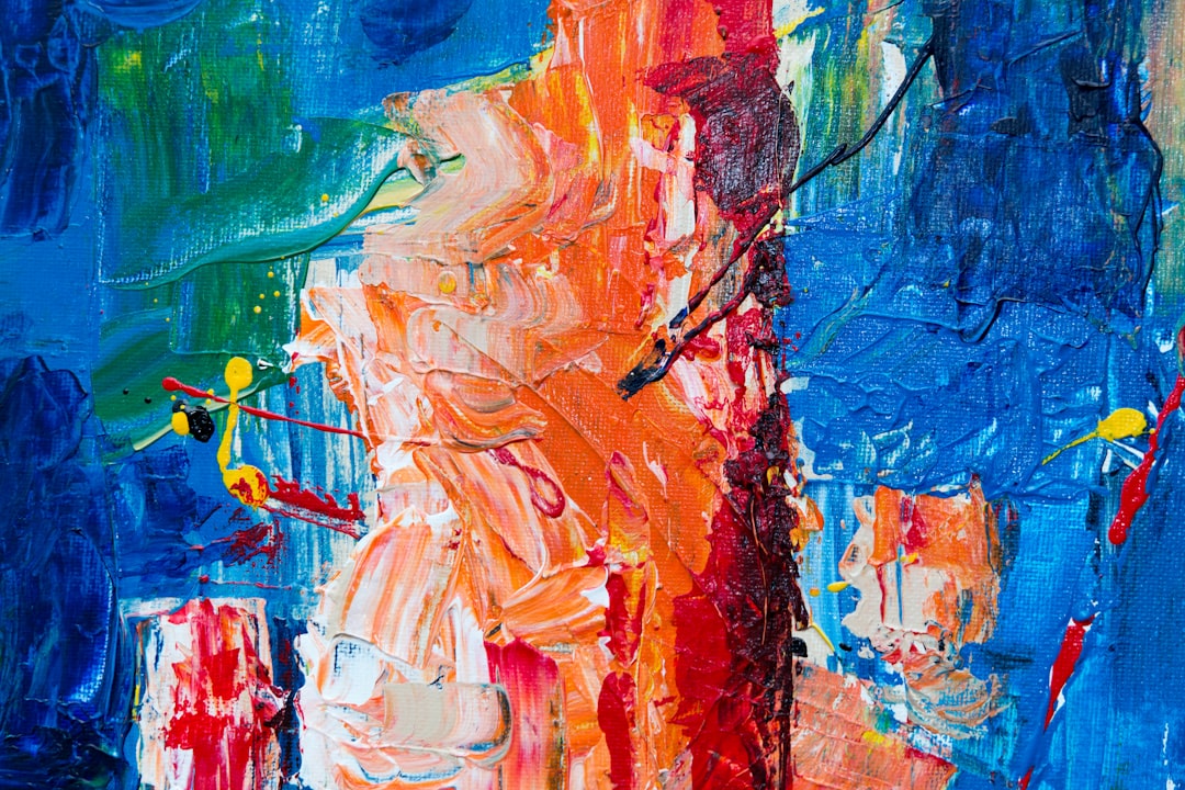 multicolored abstract painting, For prints and original paintings: www.artbystevej.com