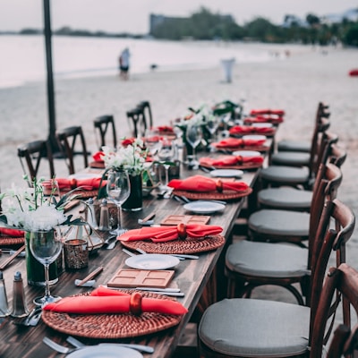 selective focus photo of dining table