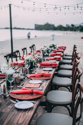 selective focus photo of dining table