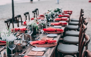 selective focus photo of dining table