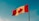 A Canadian flag waves against a clear blue sky. The flag is prominently featuring the iconic red maple leaf centered on a white background, flanked by red vertical stripes on either side.