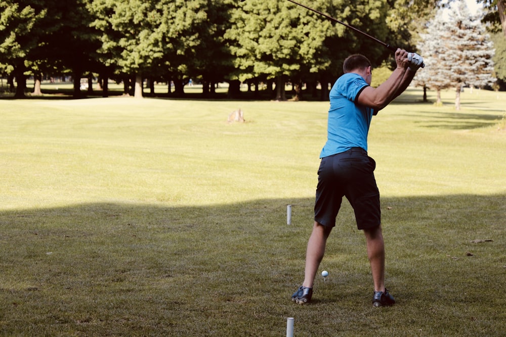 man playing golf