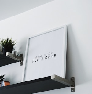 aim high fly higher photo frame