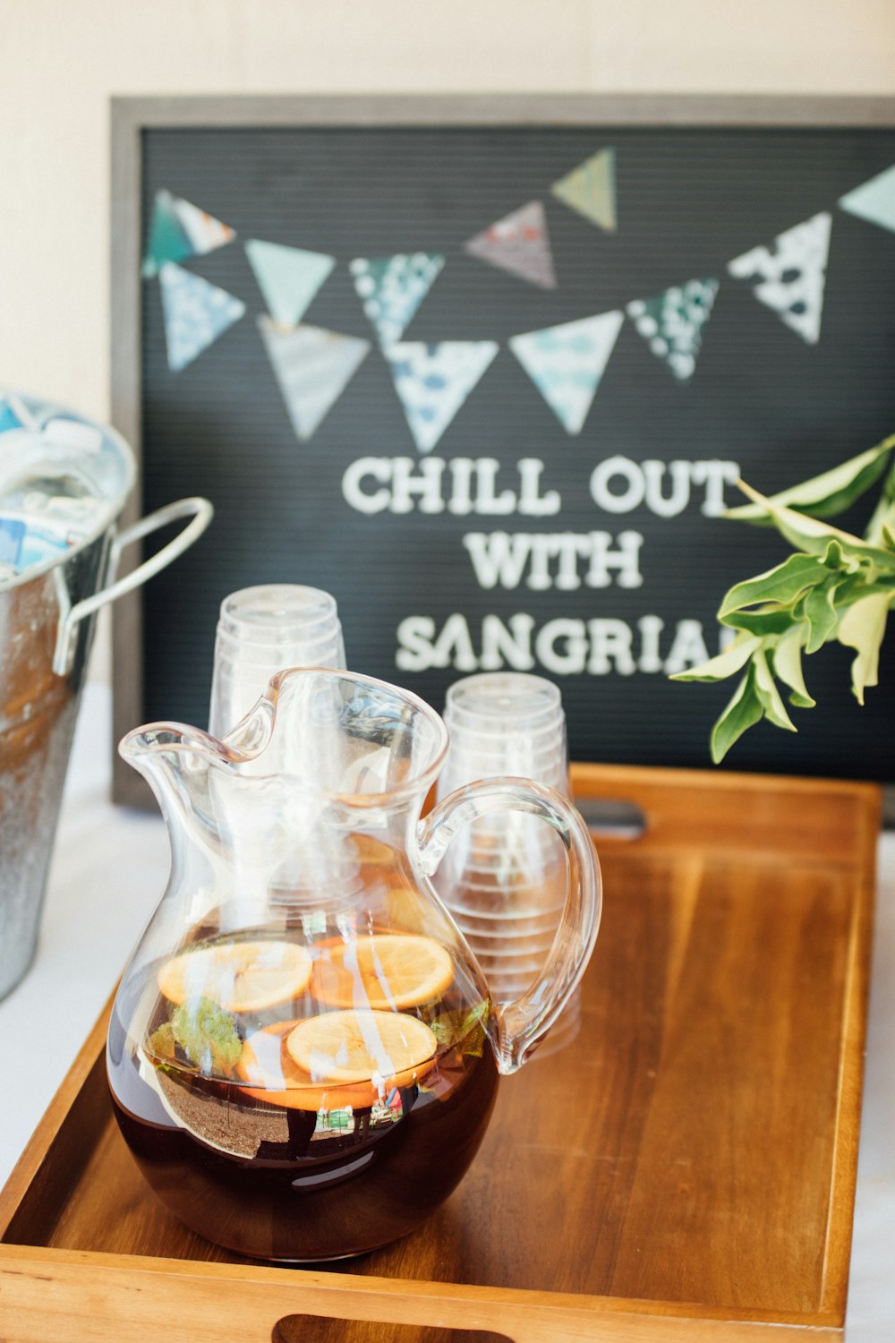 clear glass pitcher with juice