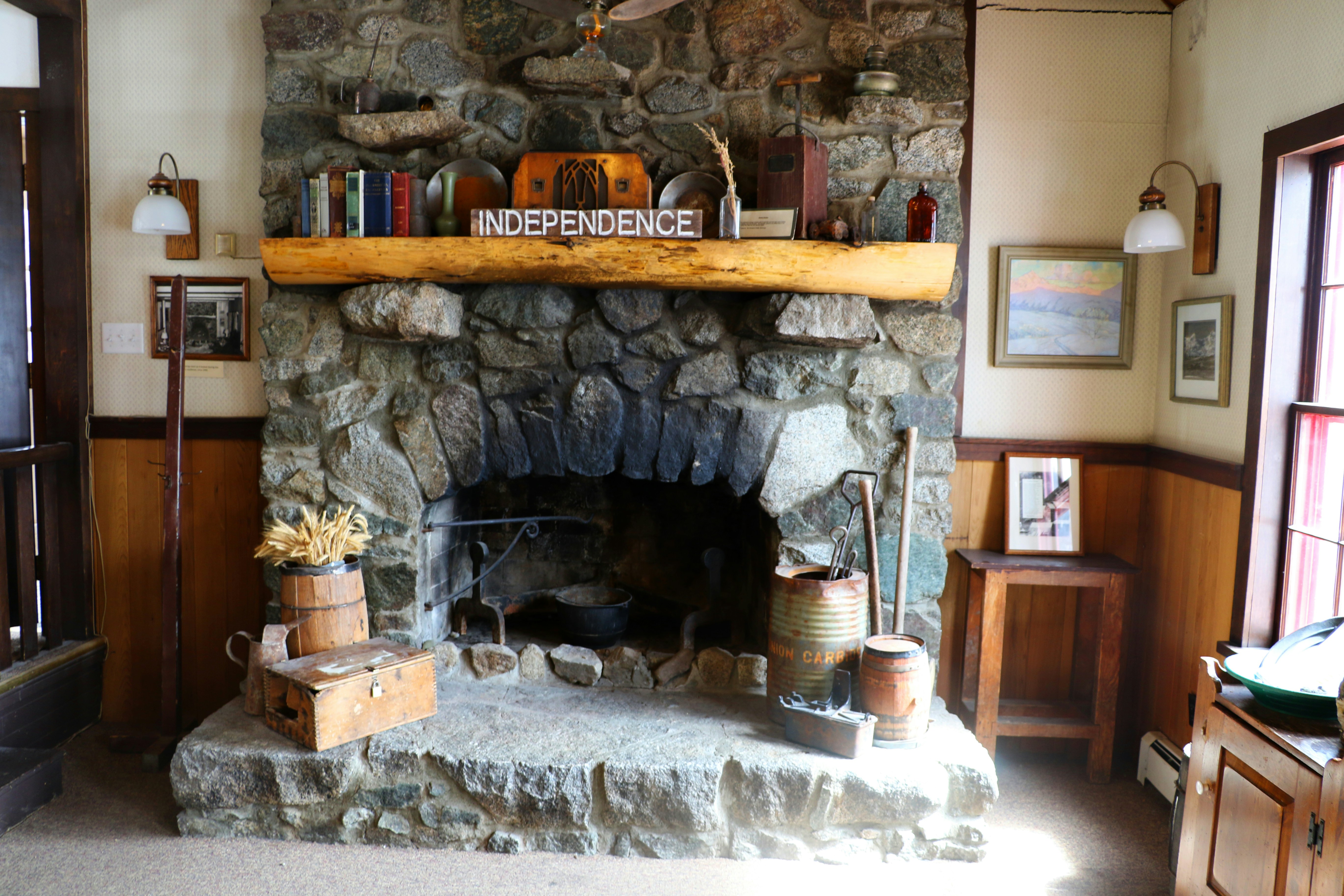 Rustic Oak Fireplace Mantel