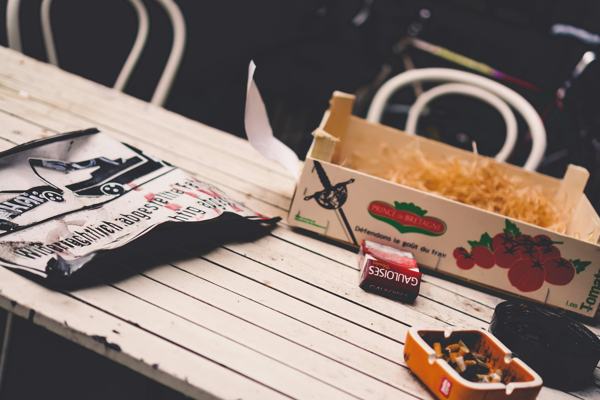 Came across a quiet, empty square between barren buildings walking around Berlin and found this table fitted with unique set of items, yet with nobody in sight.

My work is 100% community-supported. You can fund my next photography adventure at Patreon.com/rvrmakes