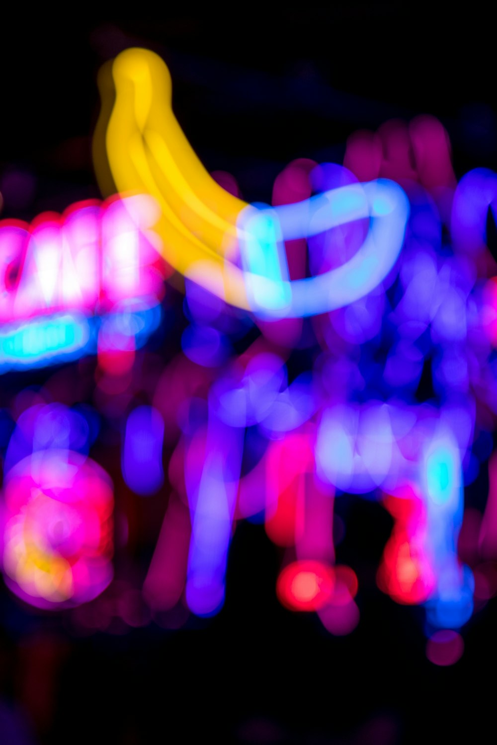 neon lights bokeh photography