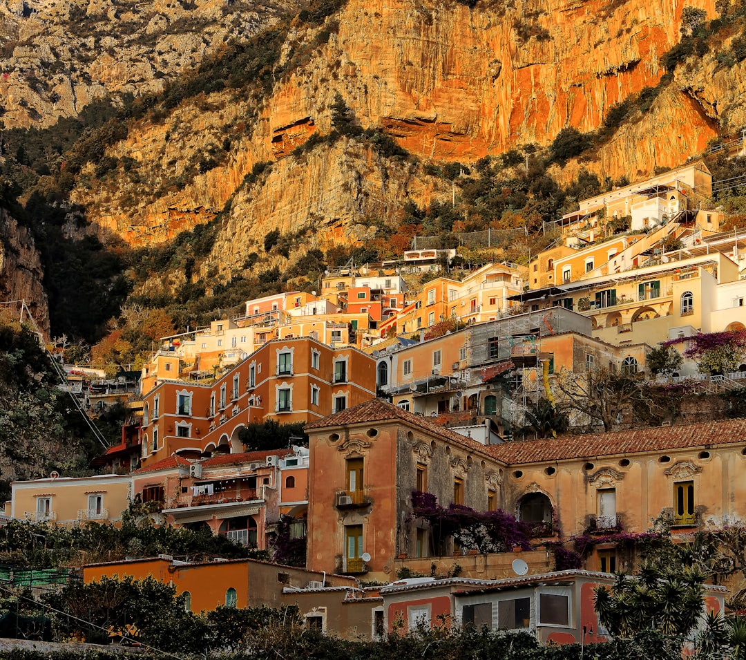 town near cliff, Positano’s sunset 2016