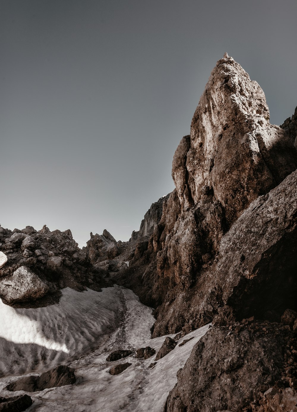 mountain and stream