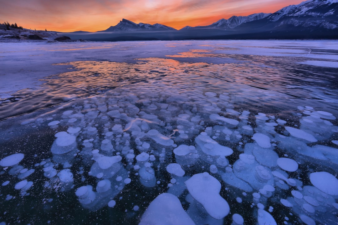 travelers stories about Shore in Abraham Lake, Canada