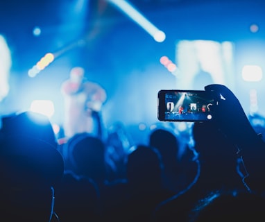 person taking picture on stage