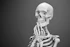 greyscale photography of skeleton