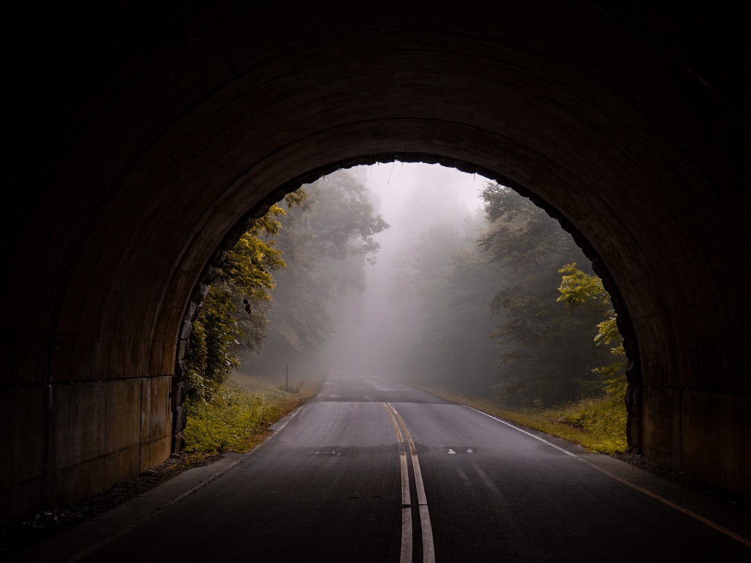 road tunnel wallpaper, Blue Ridge Parkway