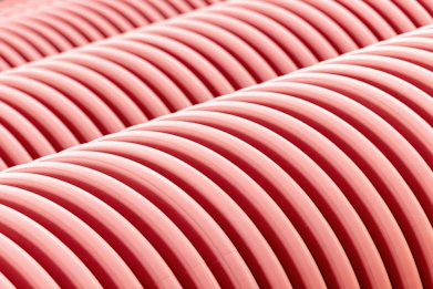 a close up view of a large DWC pipe