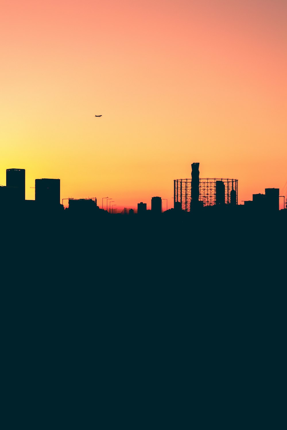 silhouette photo of buildings