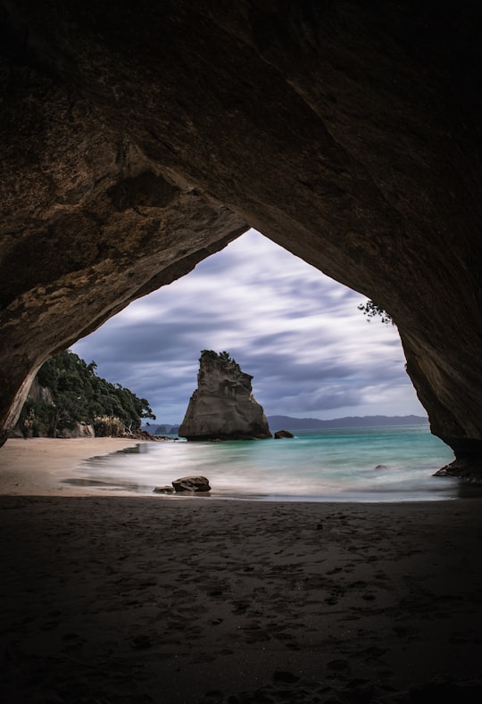 interior of cave in Te Whanganui-A-Hei New Zealand