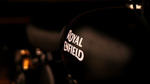 Royal Enfield helmet close-up