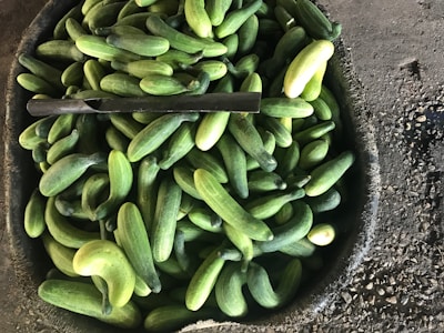 Rows of crisp gherkins ready for bulk shipment in a warehouse