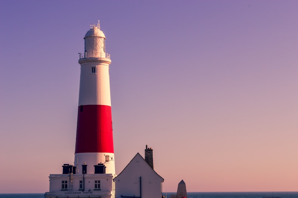 white and red lighthouse