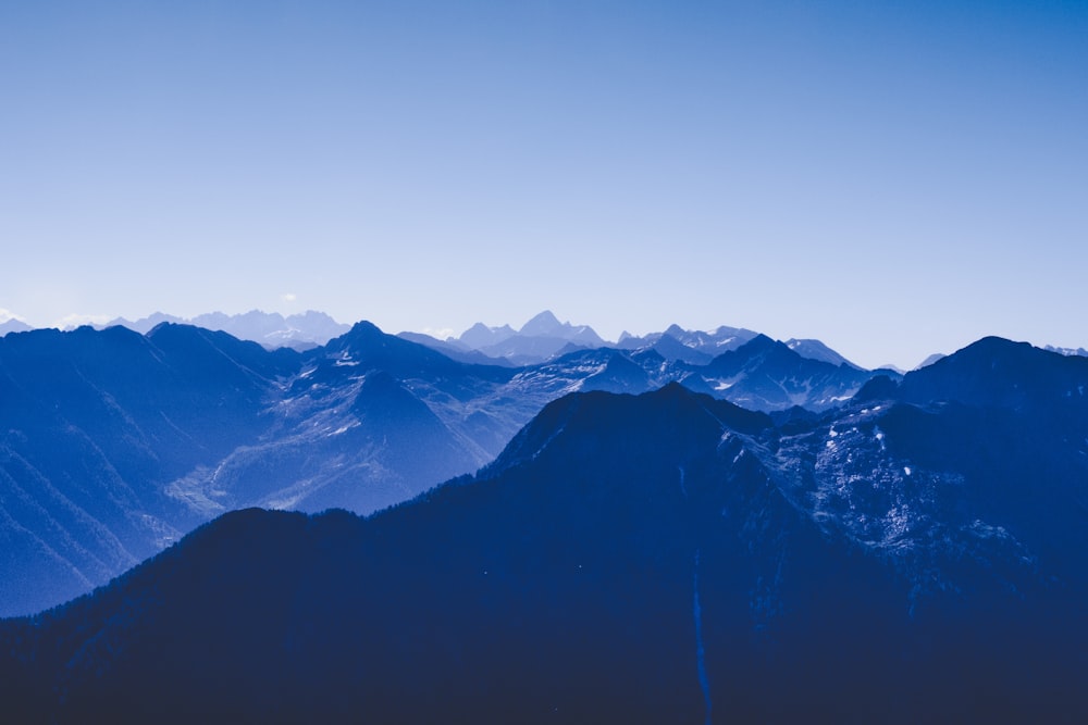 Fotografia aerea delle montagne