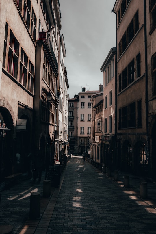 brown buildings in Vieux Lyon France