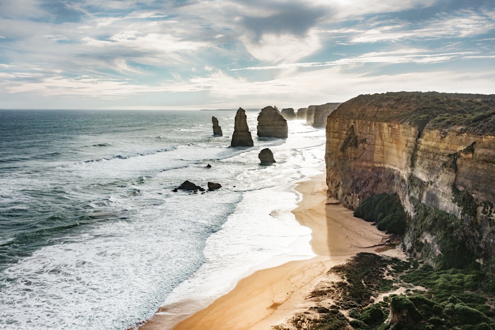 waves of ocean near sea shore