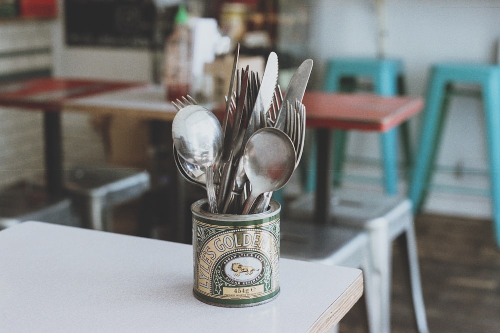 silverware set on table