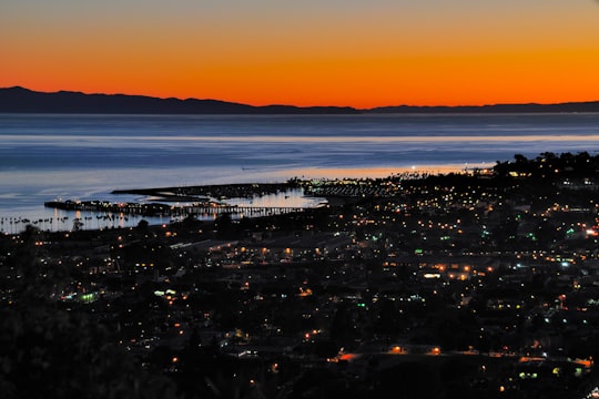 aerial view of buildings under sunset in Santa Barbara United States