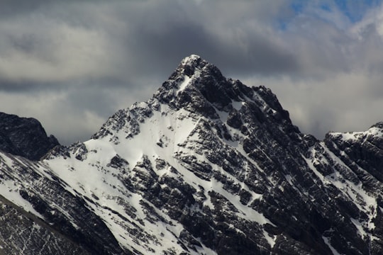 snowy mountain in Sulphur Mountain Canada