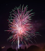 time lapse photography of fireworks