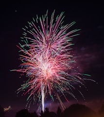time lapse photography of fireworks