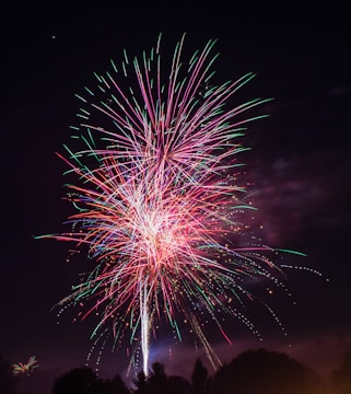 time lapse photography of fireworks